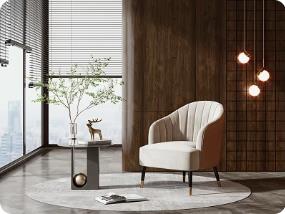 【现代 单人沙发 单椅茶几组合3D模型 GBH21577719643】 