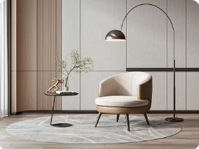 【现代 沙发椅 单人沙发茶几组合3D模型 GFH21577010286】