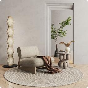 【现代 单人沙发3D模型 GFH21577299560】