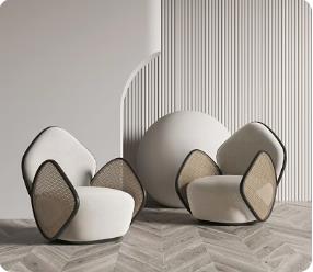 【侘寂 单人沙发3D模型 GFH21577879720】 