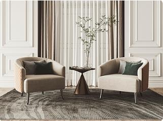 【现代 休闲沙发组合 单人沙发3D模型 GEH21577411308】