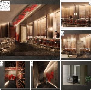 隐奢雅致格调日式料理餐厅深化设计方案汇报文本PPT模板(可编辑)