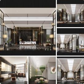 【大森设计】龙湖天津禧瑞郦城泛会所 | 室内设计方案册+高清效果图 | PPT（可编辑）+PDF+JPG | 55P | 283M