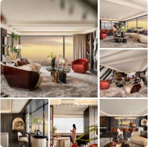 【赛拉维DESIGN】170㎡ | 贵阳保利誉鹭湖样板房 | 实景图+平面图 | 50P