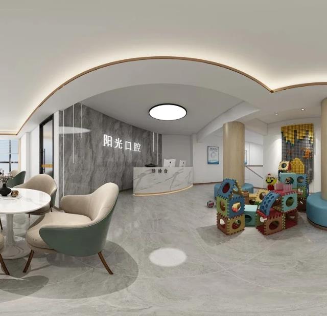 【牙科医院】阳光口腔医院丨CAD施工图+高清效果图4张丨33M丨2022.03