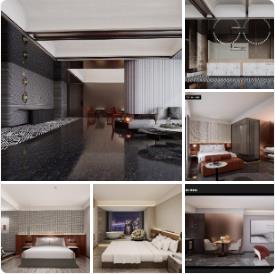 重庆亚美丽晶江景网红酒店室内设计方案 | PPT（可编辑）+PDF+JPG | 38P | 393M
