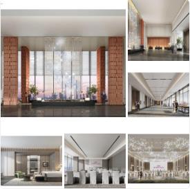 荆门汇金中心皇冠假日酒店公区室内设计方案  PPT（可编辑）+PDF+JPG  55P  126M