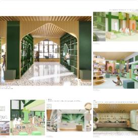 钱塘书屋 社区文化活动中心软装设计概念方案  PPT（可编辑）+PDF+JPG  37P  98.2M