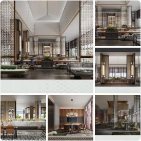 【CCD】荆州喜来登酒店公区 | 室内设计方案+样板房方案设计汇报册 | PPT+PDF+JPG | 285P