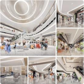 长沙天虹君尚商业综合体购物中心  效果图+施工图  JPG+CAD  20P  568M